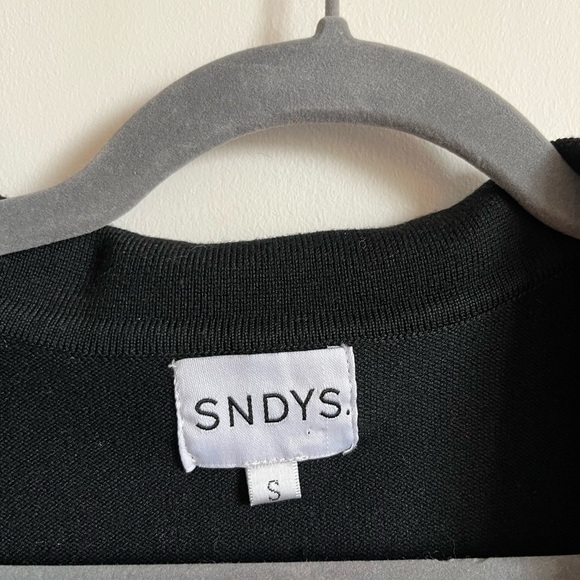 SNDYS Arlington Collared Sweater in Black & White Size Small - Picture 8 of 13